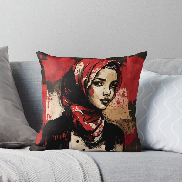 Item preview, Red Stained Hijab designed and sold by QuietJamsDesign.