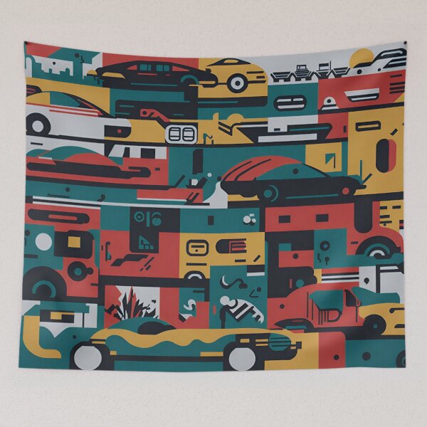 Item preview, Geometric Car Pop Art designed and sold by JelloTees.