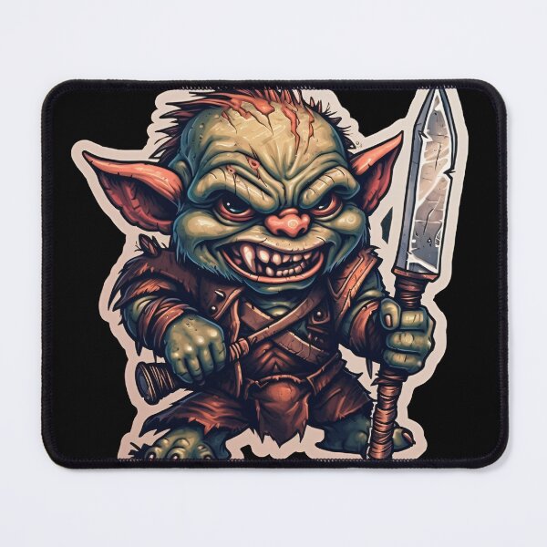 Item preview, Fierce Grumpy Goblin Sticker for Fantasy Fans designed and sold by Juuskus.