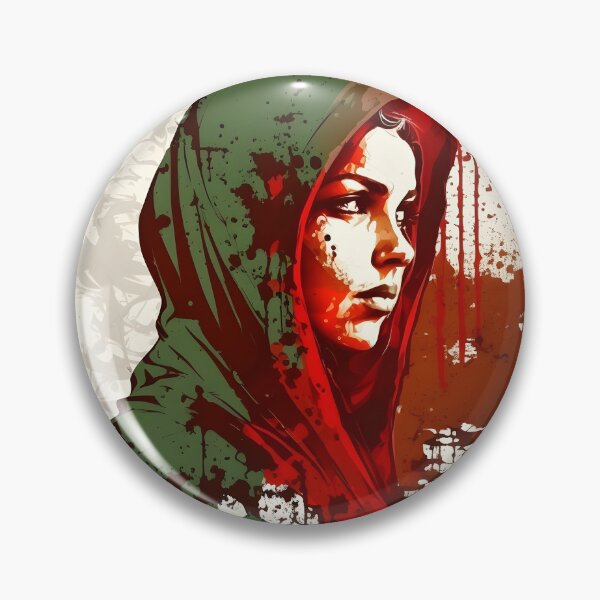 Item preview, Green Hijab Stained With Red designed and sold by QuietJamsDesign.