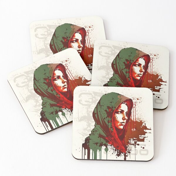 Item preview, Green Hijab Stained With Red designed and sold by QuietJamsDesign.