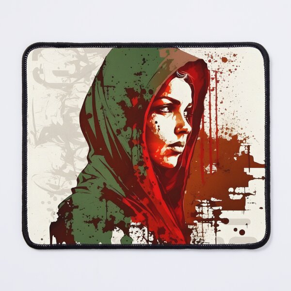 Item preview, Green Hijab Stained With Red designed and sold by QuietJamsDesign.
