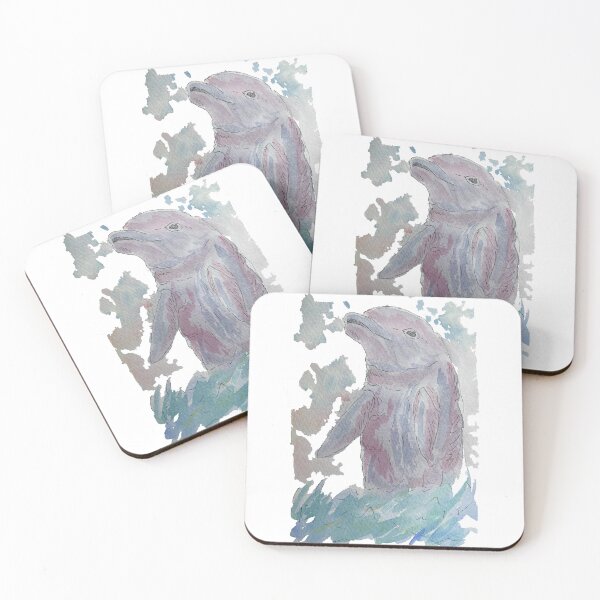 Item preview, Watercolor Dolphin #1 designed and sold by Sproutopia-Art.