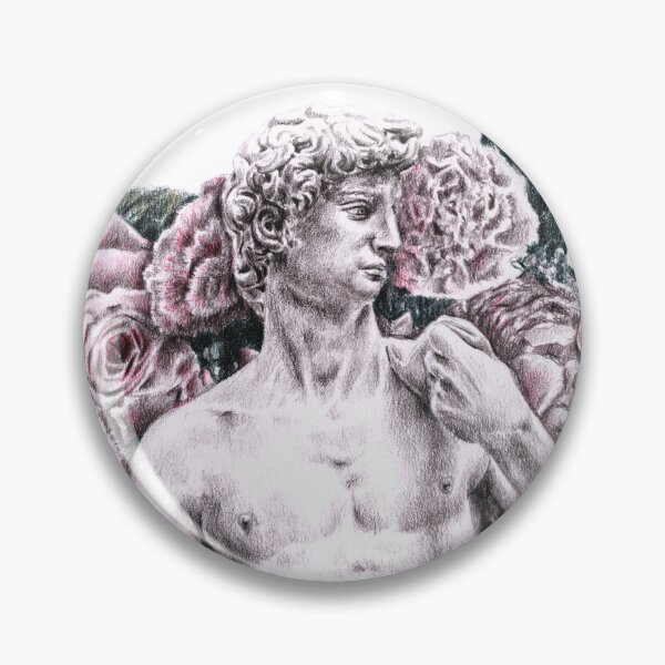 Item preview, David statue with flowers drawing designed and sold by Adam Wróbel.