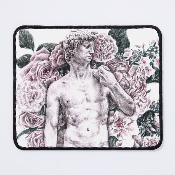 Item preview, David statue with flowers drawing designed and sold by Adam Wróbel.