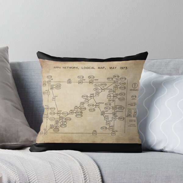 Item preview, ARPA Network Logical Map May 1973 ARPANET Map of the Internet designed and sold by Nerd Shizzle.
