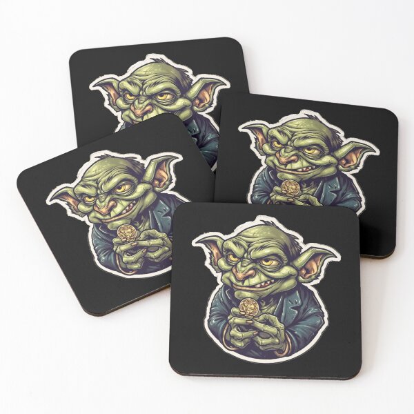 Item preview,  Shiny Greedy Goblin Sticker for Fantasy Fans designed and sold by Juuskus.