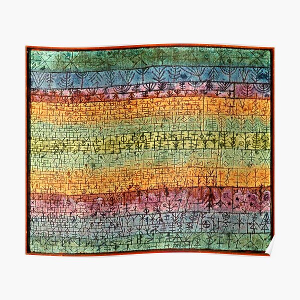 Oeuvre de Paul Klee, pépinière d'arbres Poster