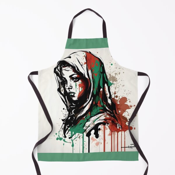 Item preview, Grafitti White Hijab Stained with Red and Green designed and sold by QuietJamsDesign.