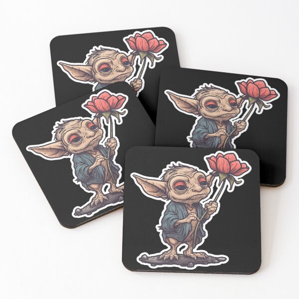Item preview, Shy Goblin Sticker with Flower Design designed and sold by Juuskus.