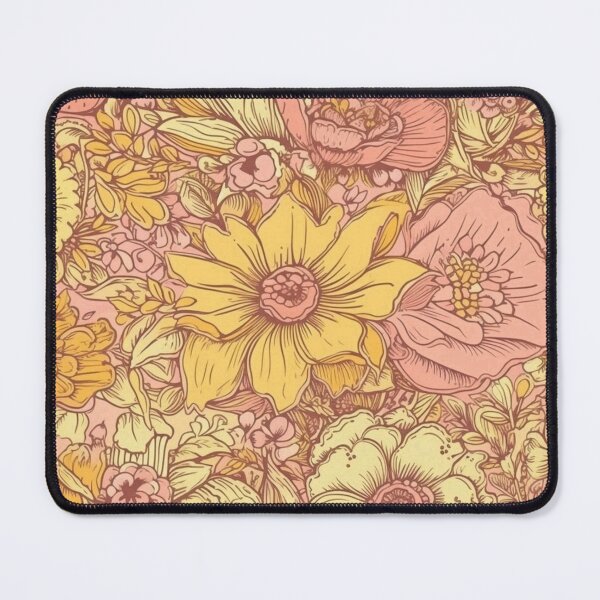 Item preview, Patrón floral vintage amarillo y rosa 3 designed and sold by LTAdesigns.
