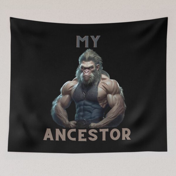 Item preview, My Ancestor Monkey Bodybuilder designed and sold by michallaga.