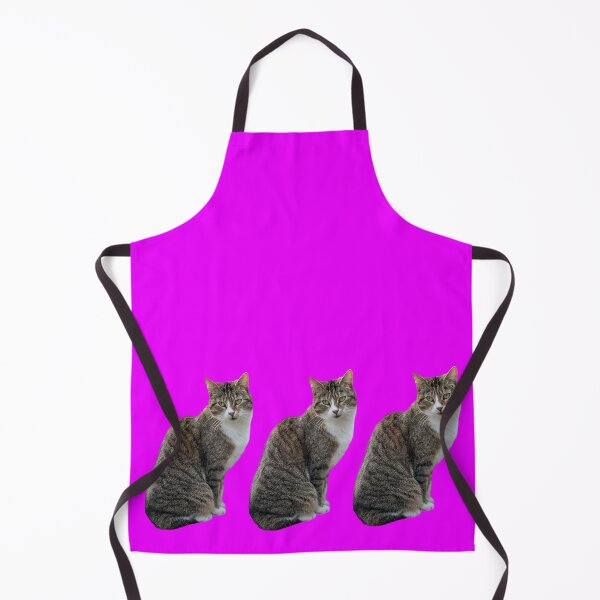 Item preview, tabby cat 3 times side by side with background in pink-purple designed and sold by Binas-gallery.