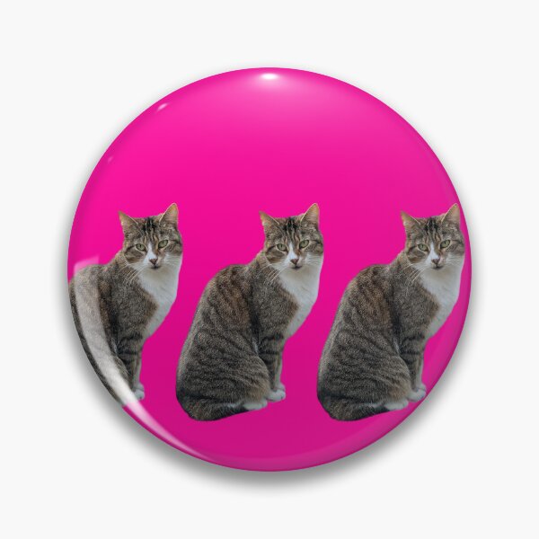 Item preview, tabby 3 times side by side with background in pink designed and sold by Binas-gallery.
