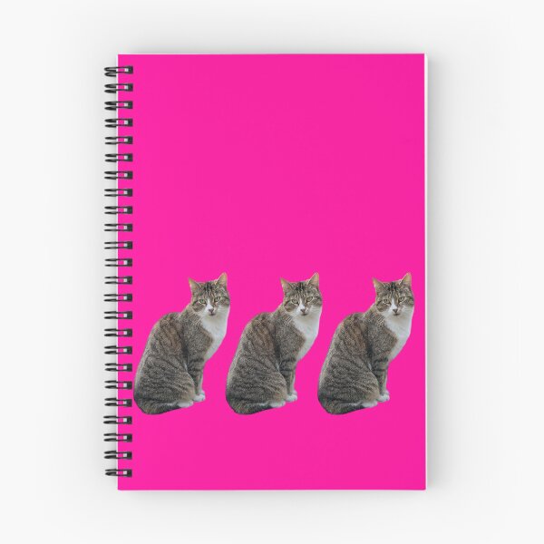 Item preview, tabby 3 times side by side with background in pink designed and sold by Binas-gallery.