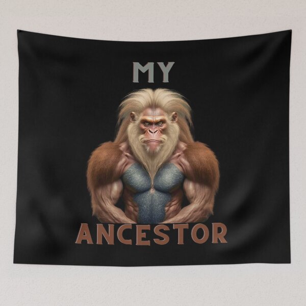 Item preview, My Ancestor Monkey Bodybuilder designed and sold by michallaga.