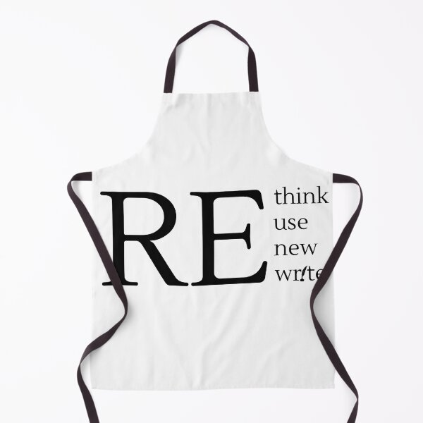 Item preview, Rethink Reuse Renew Rewrite - Black Text designed and sold by TheKnightWriter.