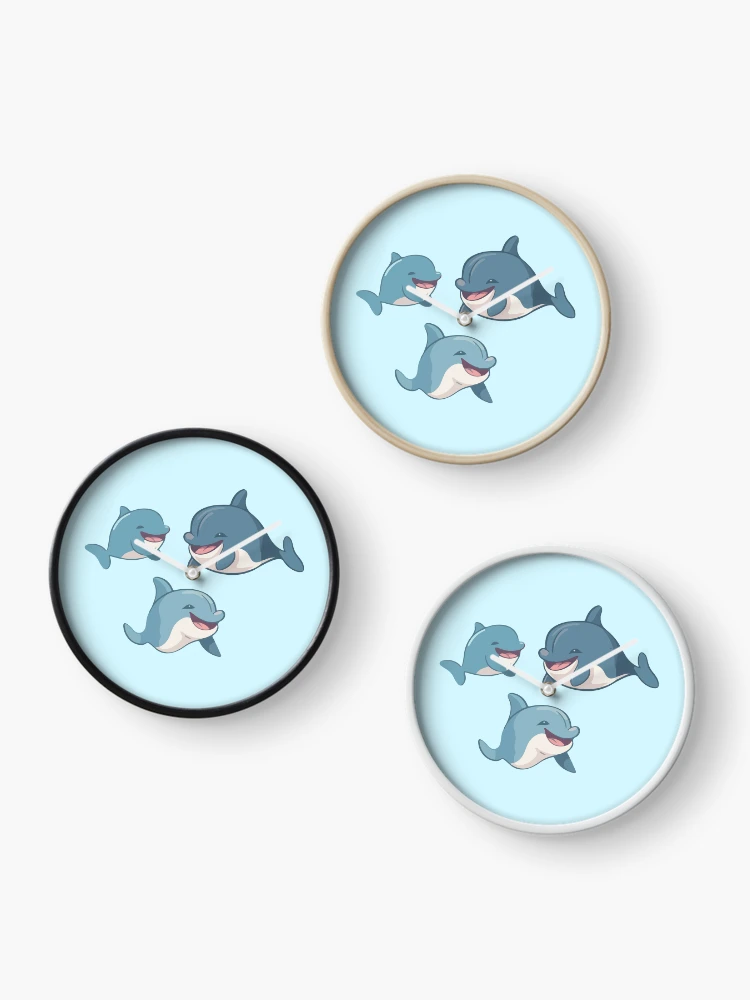 Thumbnail 3 of 4, Clock, Dolphin Sticker Pack designed and sold by StickerWorlds.