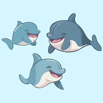 Artwork thumbnail, Dolphin Sticker Pack by StickerWorlds