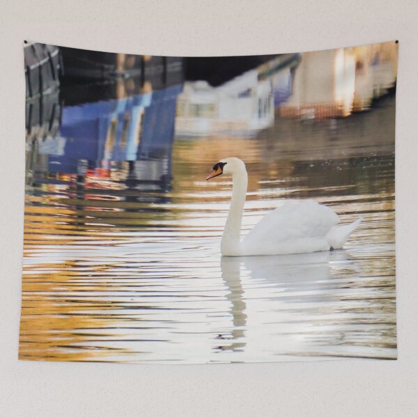 Item preview, Swan on Kennet & Avon Canal designed and sold by Rowena Ko.