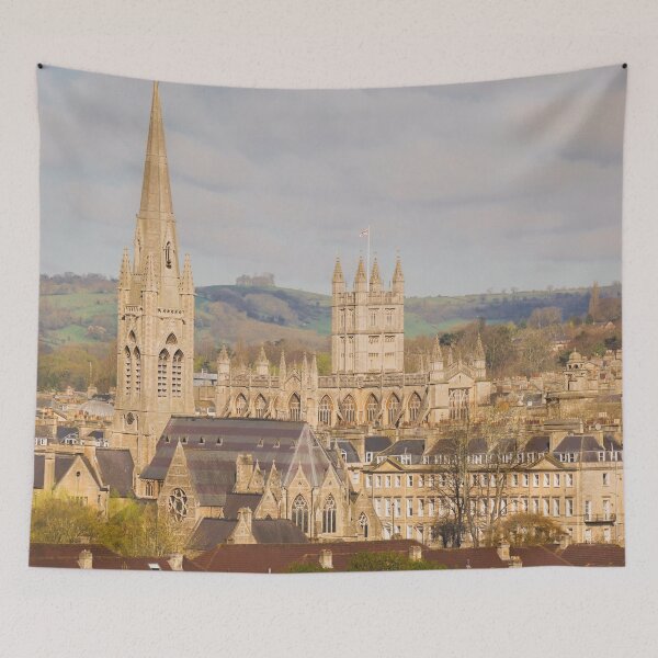 Item preview, The view of Bath Abbey from Abbey View Gardens designed and sold by Rowena Ko.