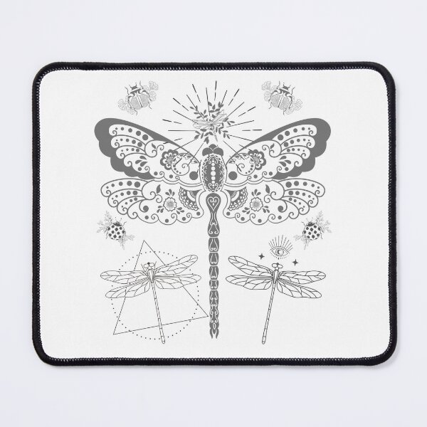 Item preview, Decorative Dragonflies Nature Line Drawing Design designed and sold by EarthArtDesigns.