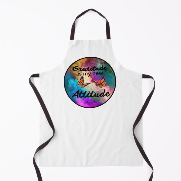 Item preview, Gratitude is my new attitude- colorful inspirational gratitude- butterfly gratitude quote designed and sold by Janetlousart.