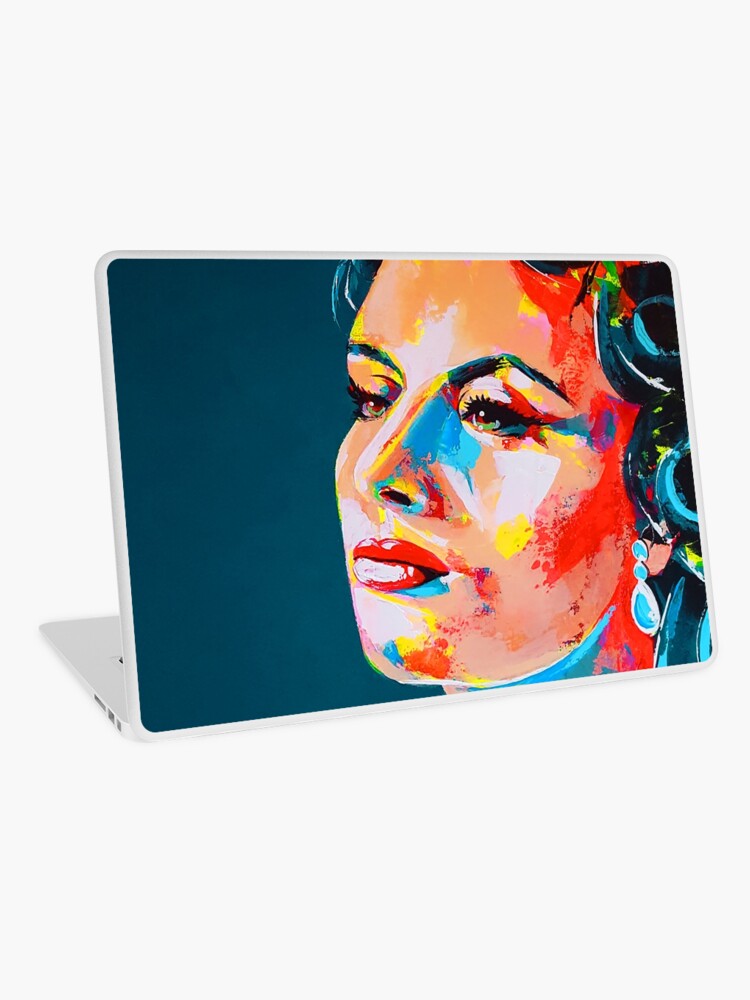 Sophia Loren Art Painting Laptop Skin By Galeriedemarie Redbubble