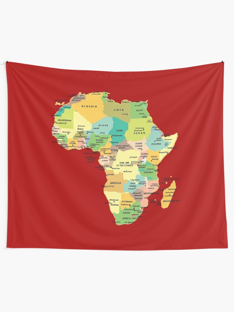 "Map of Africa" Tapestry for Sale by richdelux  Redbubble