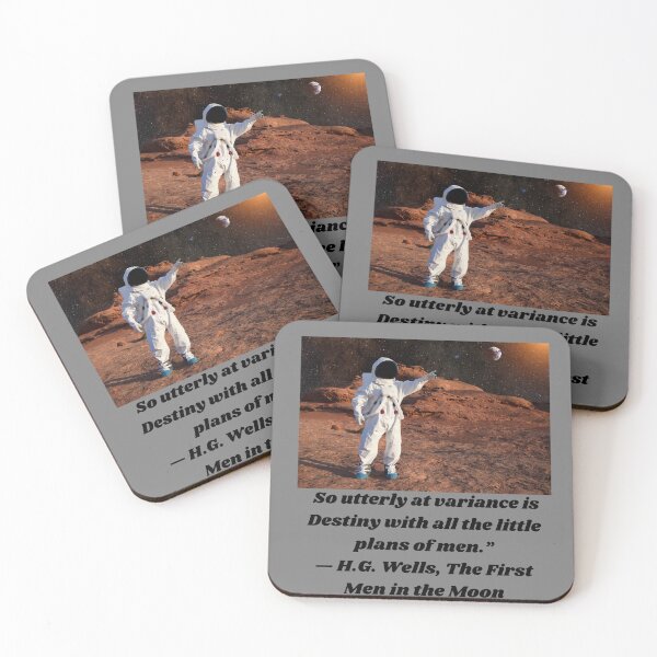 Item preview, HG Wells -First Men in the Moon quotation  designed and sold by CannyGoods.
