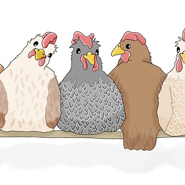 Artwork thumbnail, Chicken Ladies by RhondaLuluArt