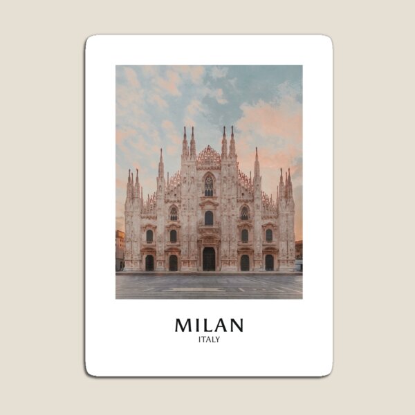 poster of the Duomo area of Milan illustrated by Milan Icons — Milan Icons