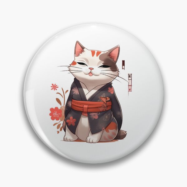 Item preview, cat in kimono designed and sold by Art-ColorTech.