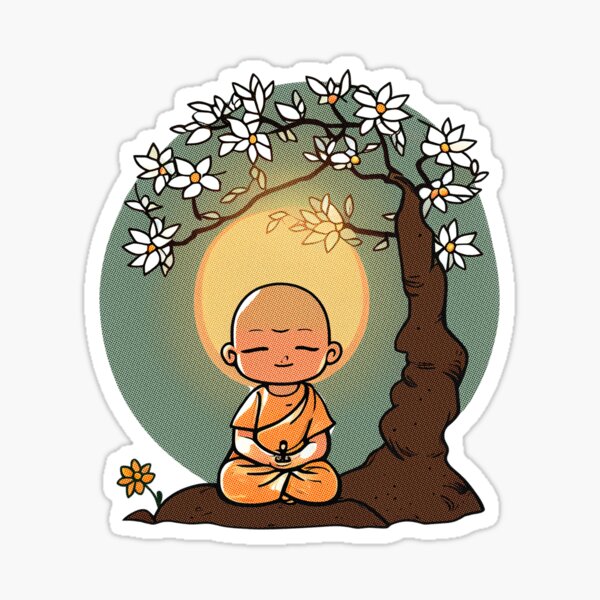 Item preview, Buddha Sitting Under a Tree - Zen Meditation Lover designed and sold by CLOUDREST.