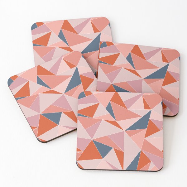 Item preview, Fractal Triangles in Bubble Gum Pink & Sapphire Blue designed and sold by aranmade.
