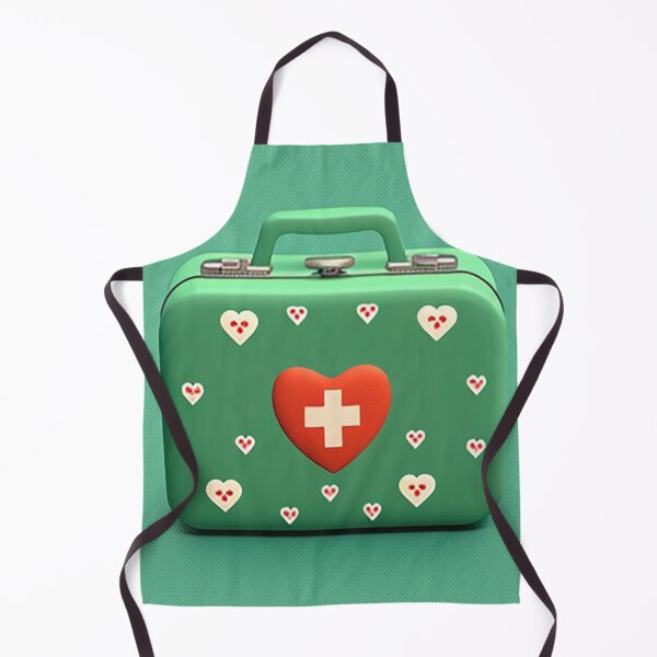 Item preview, first aid kit, with repeating hearts designed and sold by YoutShop.