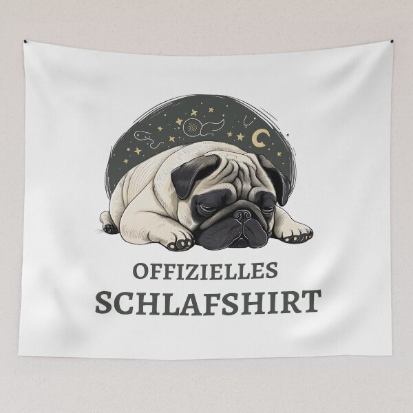 Item preview, Official sleep shirt pug dog pajamas designed and sold by Kentala.