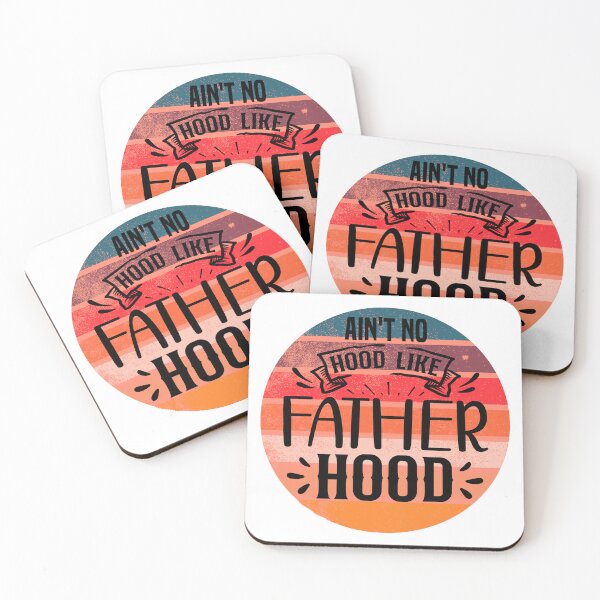 Item preview, Ain't no hood like father hood- fatherhood gift- fathers day gift- colorful fathers day gift designed and sold by Janetlousart.