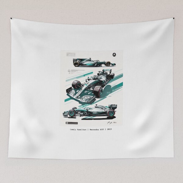 Item preview, Lewis Hamilton 2019 Mercedes W10 F1 Watercolour Painting Print      designed and sold by PicTechNowArt.