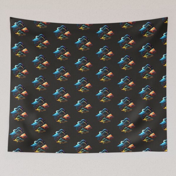 Item preview, Misty Anime Clouds on Black designed and sold by Cranemann.