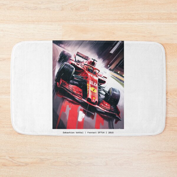 Item preview, Sebastian Vettel 2018 Ferrari SF71H F1 Watercolour Painting Print    designed and sold by PicTechNowArt.