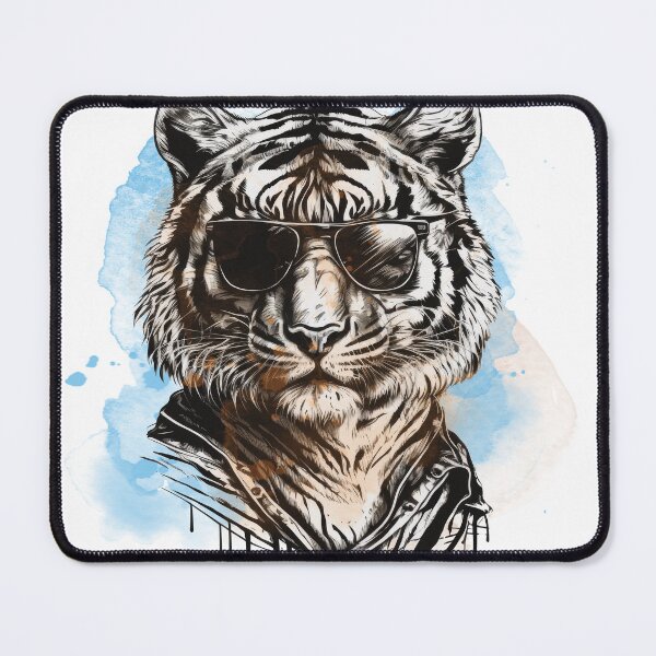 Item preview, Stylish Tiger with Sunglasses and Jacket designed and sold by Mulakart.