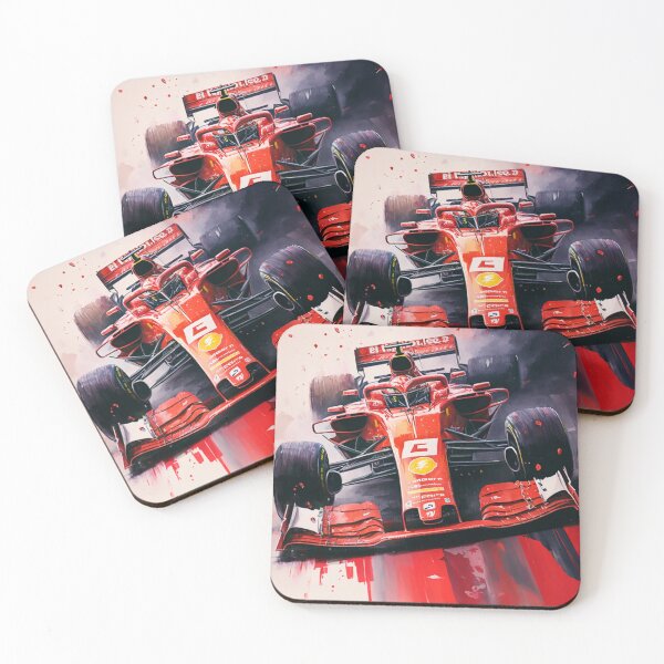 Item preview, Sebastian Vettel 2018 Ferrari SF71H F1 Watercolour Painting Print    designed and sold by PicTechNowArt.
