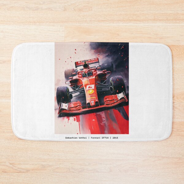 Item preview, Sebastian Vettel 2018 Ferrari SF71H F1 Watercolour Painting Print    designed and sold by PicTechNowArt.