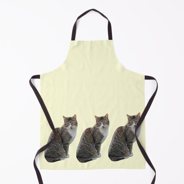 Item preview, Tabby 3 times side by side with background in pastel yellow designed and sold by Binas-gallery.