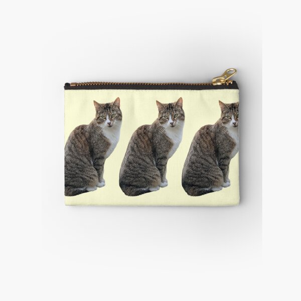 Item preview, Tabby 3 times side by side with background in pastel yellow designed and sold by Binas-gallery.