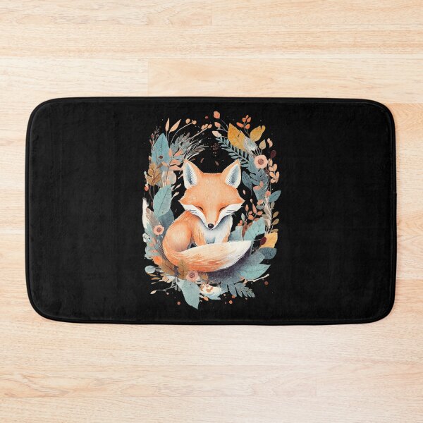 Item preview, Fox in a Floral Wonderland | Watercolor Painting designed and sold by PlayfulPrint.