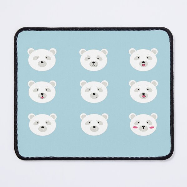 Item preview, Polar white bear faces with expressions designed and sold by Teotipo.