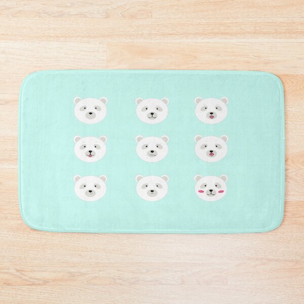 Item preview, Polar white bear faces with expressions designed and sold by Teotipo.