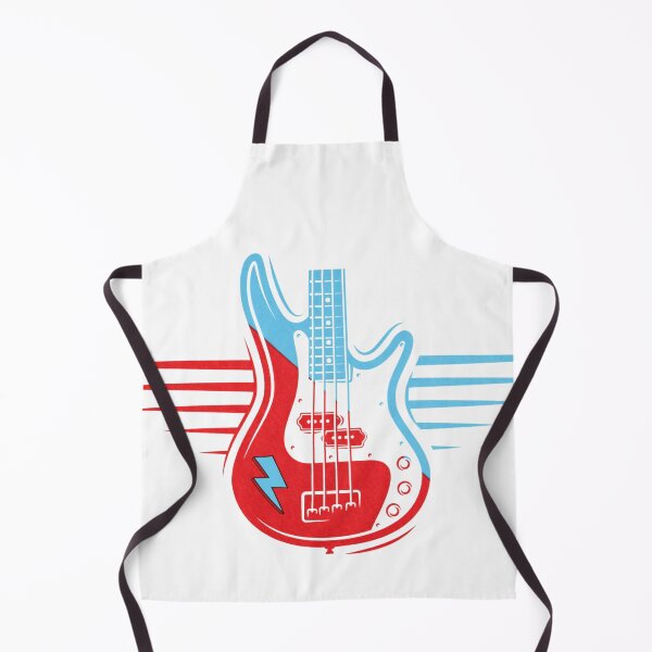 Item preview, Red and Blue Lightning 80s Electric Guitar designed and sold by CoralCactusArt.